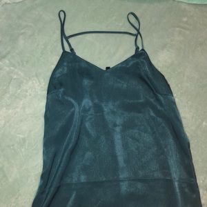 H&M slip green dress